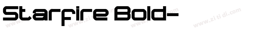Starfire Bold字体转换
